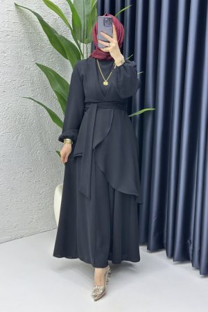 Hanzade Takım Tesettür Giyim-Siyah