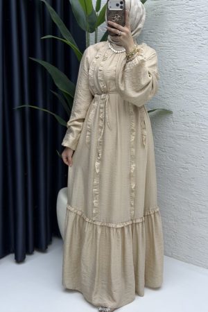 Lady Elbise Tesettür Giyim-Taş Rengi