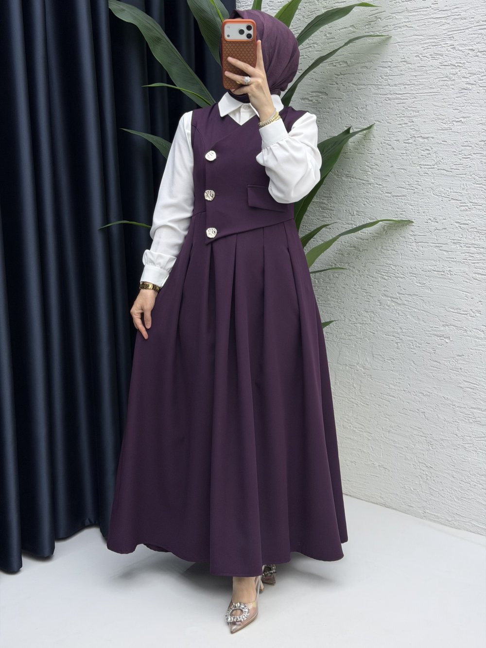 Afitap Jile Tesettür Giyim-Mürdüm - Görsel 2